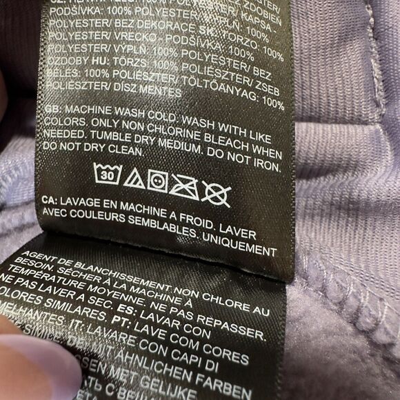 The North Face Girls Fleece Mashup Jacket Lunar Slate XL 14/16 Purple NF0A82TE - Picture 8 of 10